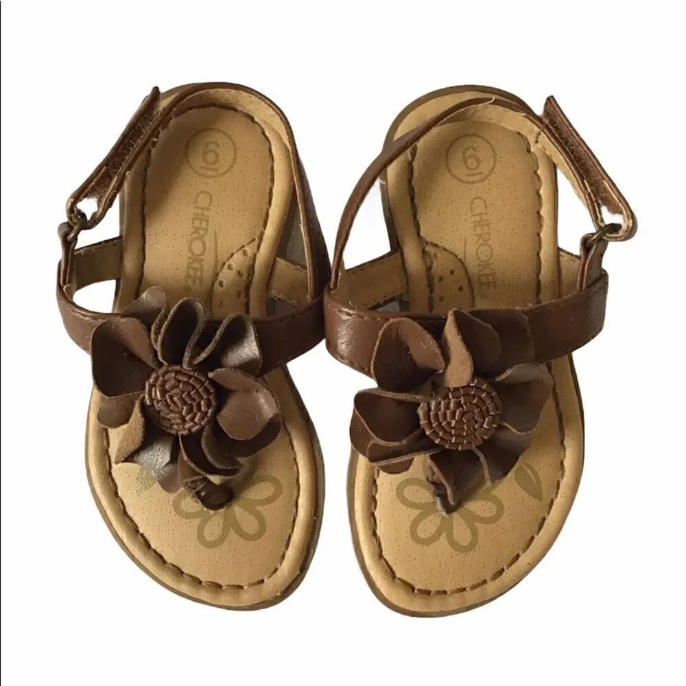 Cherokee Leather Flower Thong Sandal